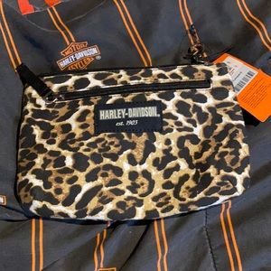 Leopard print Harley Davidson hip bag. NWT